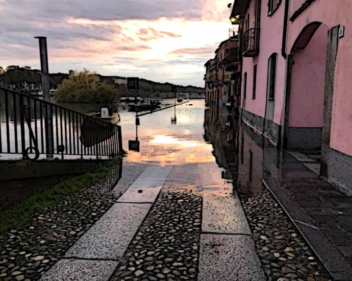 Alluvione in Borgo Ticino