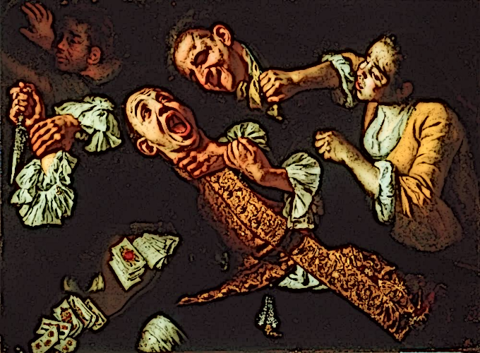 Giuseppe Traversi, "La rissa al gioco"